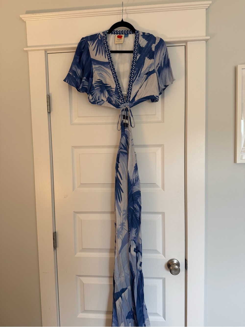 Farm Rio Blue Cutout Maxi Dress - Picture 6 of 6
